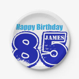 Plato De Papel 85o placas de papel personalizadas cumpleaños