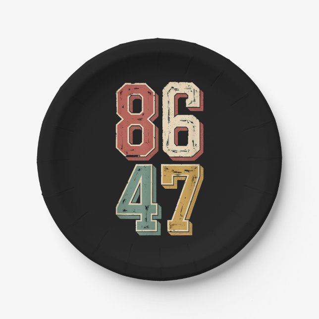 Plato De Papel 8647 retro 86 47 (Anverso)