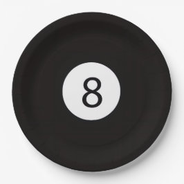 Plato De Papel 8 Ball