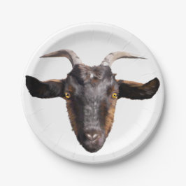 Plato De Papel 8 Placas de papel de cabra negra y morena