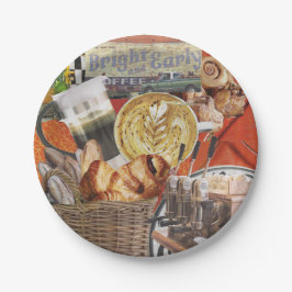 Plato De Papel 8 Placas de papel de tamaño de postre con tema del