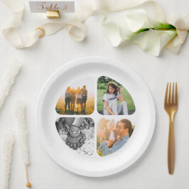 Plato De Papel 8 placas Fiesta 4 plantillas de fotos