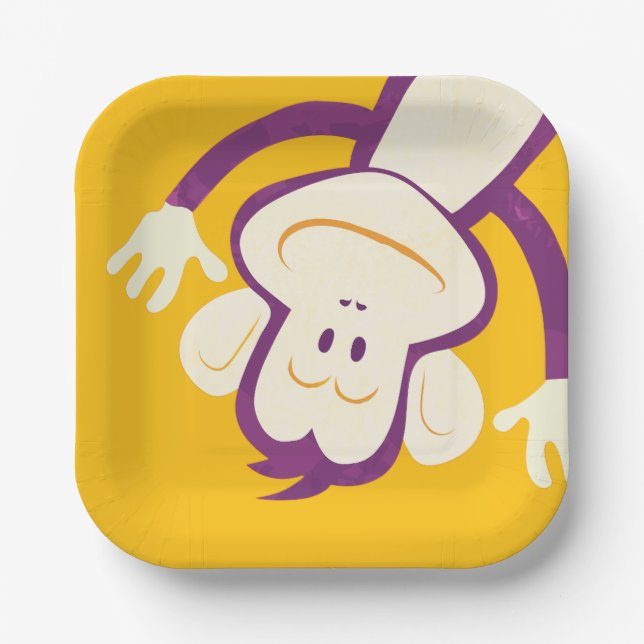 Plato De Papel 8 plazas de mono para fiesta de cumpleaños infanti (Anverso)