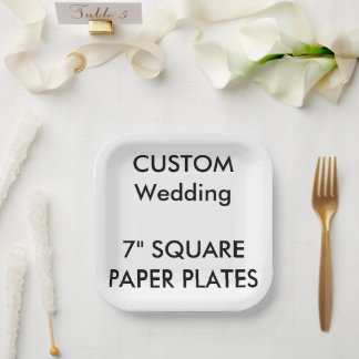 Plato De Papel 8 x Placas cuadradas de papel de casamiento person