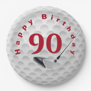 Plato De Papel 90.ª Planta de papel de diseño de bolas de golf de