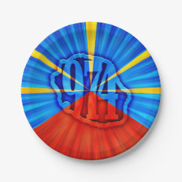 Plato De Papel 974 Ile de la Réunion - Drapeau réunionnais