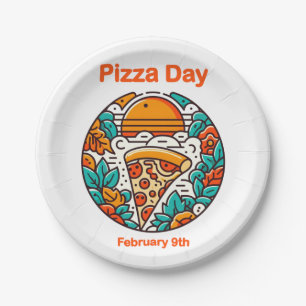 Plato De Papel 9 feb. - Día de la pizza