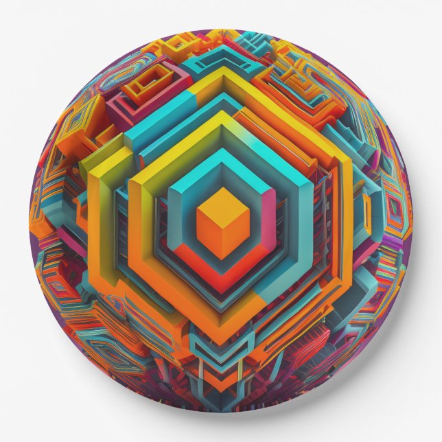 Plato De Papel 9" Round Paper Plate (Anverso)