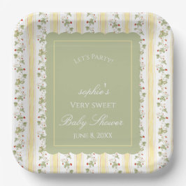 Plato De Papel A berry sweet baby is on the way square