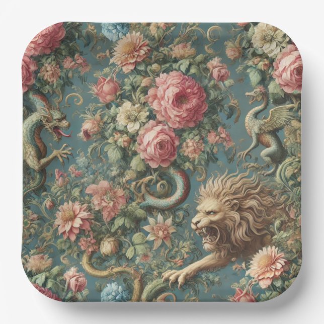 Plato De Papel A Blooming Mythos – Mythical Victorian Design (Anverso)