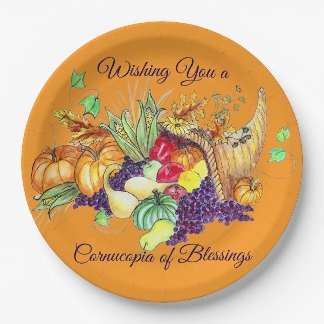 Plato De Papel A Cornucopia of Blessings (Anverso)