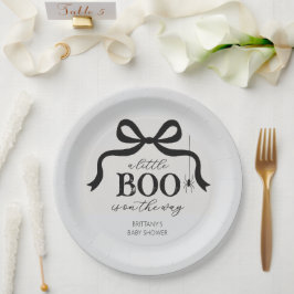 Plato De Papel A Little Boo Halloween Baby Shower