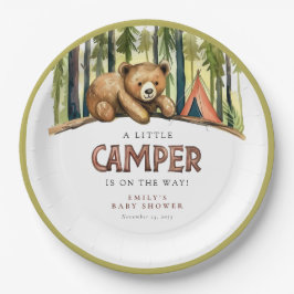 Plato De Papel A Little Camper Forest Baby Shower
