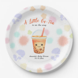 Plato De Papel A Little Cu-Tea Bubble Tea Baby Shower
