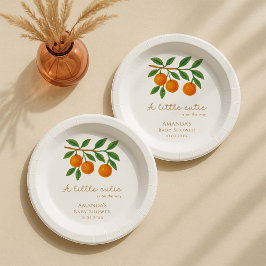 Plato De Papel A Little Cutie Baby Shower