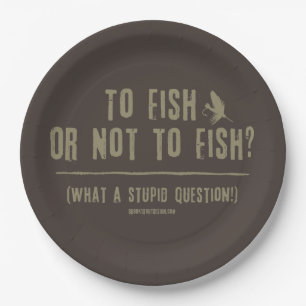 Plato De Papel ¿A los pescados o no pescar? ¡Una qué pregunta
