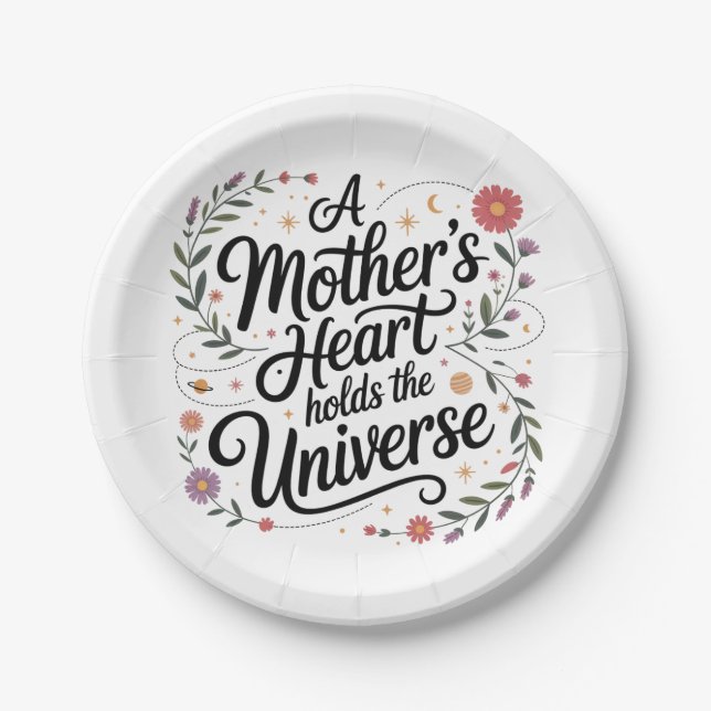 Plato De Papel A Mother's Heart Holds The Universe (Anverso)