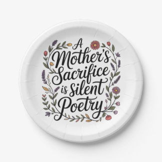 Plato De Papel A Mother's Sacrifice Is Silent Poetry