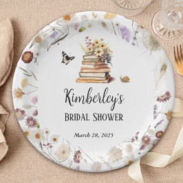 Plato De Papel A New Chapter Baby Shower Storybook Wildflower