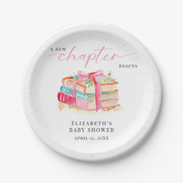 Plato De Papel A New Chapter Begins Baby Shower Watercolor Books 