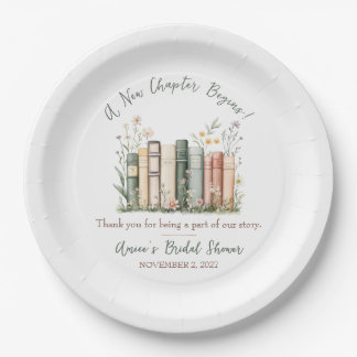 Plato De Papel A New Chapter Begins! Bridal Shower Favor