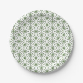 Plato De Papel A seamless pattern of interlocking green geometric