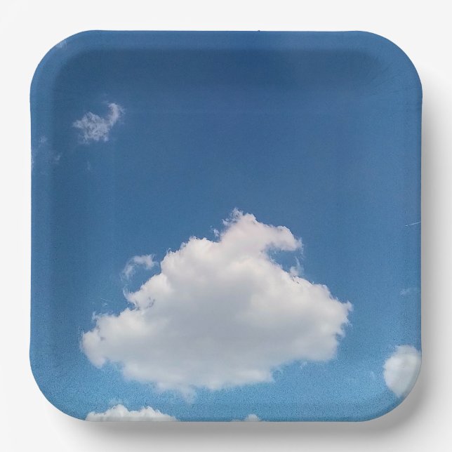 Plato De Papel A simple cloud (Anverso)