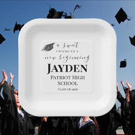 Plato De Papel A Sweet Ending New Beginning Graduation Dessert