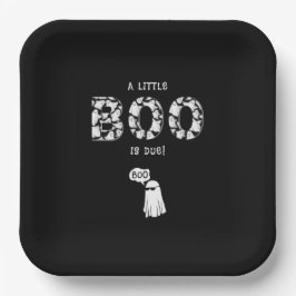 Plato De Papel A un pequeño novio se le debe el miedo Baby Shower