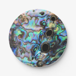 Plato De Papel Abalone paua Seashell