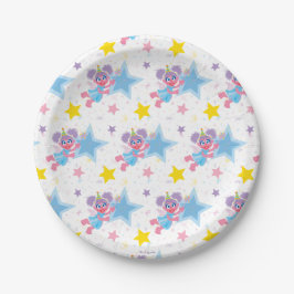 Plato De Papel Abby Cadabby Fiesta Star Pattern
