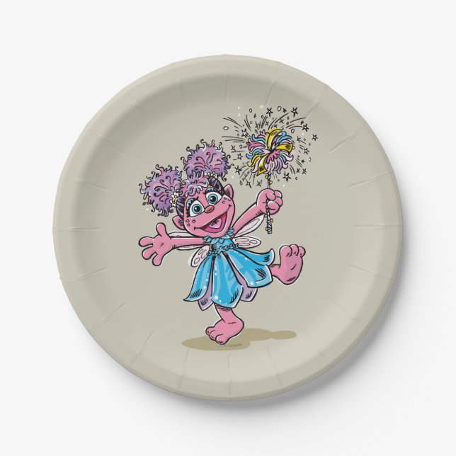 Plato De Papel Abby Cadabby Retro Art (Anverso)