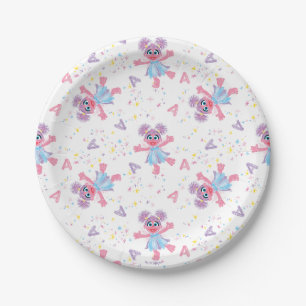 Plato De Papel Abby Cadabby Sparkle Pattern