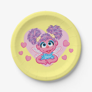 Plato De Papel Abby Cadabby Valentine Hearts Graphic