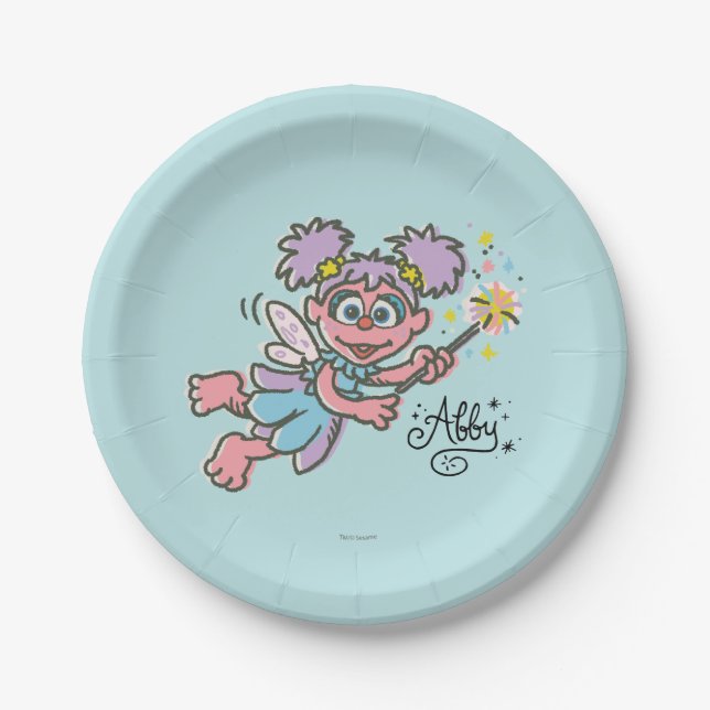Plato De Papel Abby Cadabby Volando 2 (Anverso)