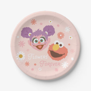 Plato De Papel Abby Cadabby y Elmo Flores Para Siempre