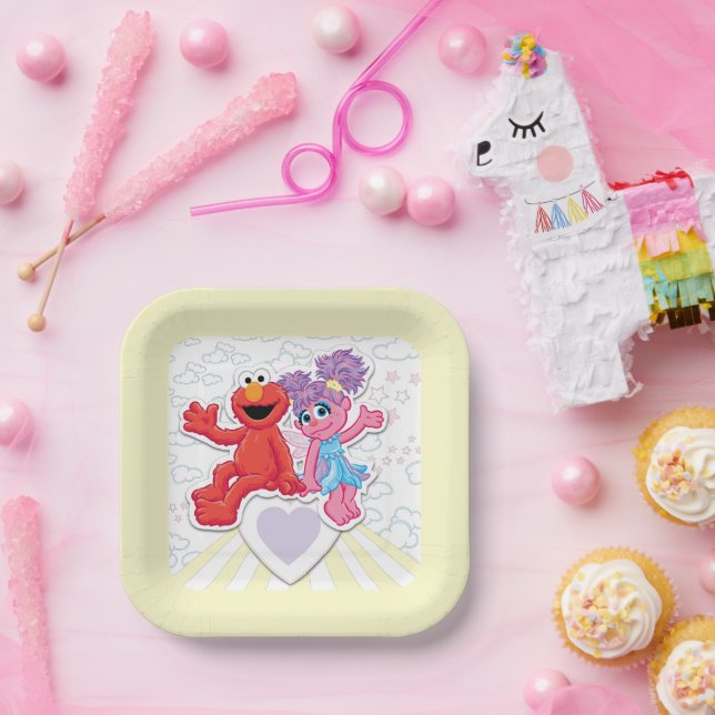 Plato De Papel Abby & Elmo Graphic (Fiesta)