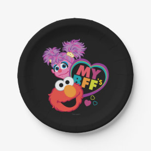 Plato De Papel Abby y Elmo de BFF