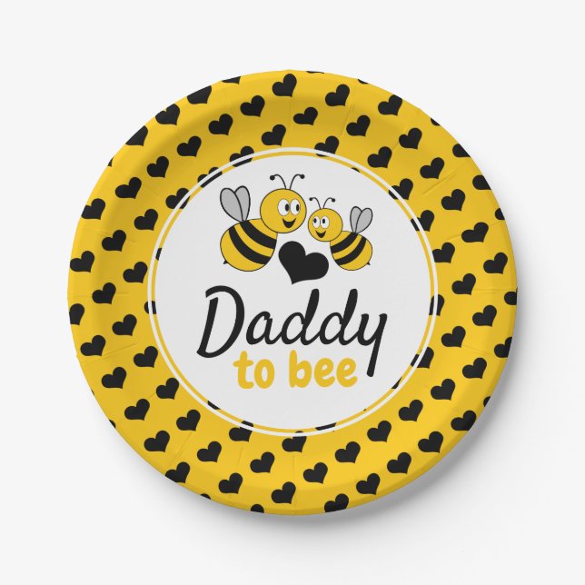 Plato De Papel Abeja, Baby Shower (Anverso)