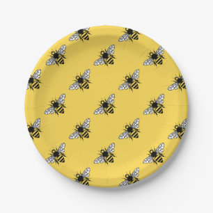 Plato De Papel Abeja de Manchester