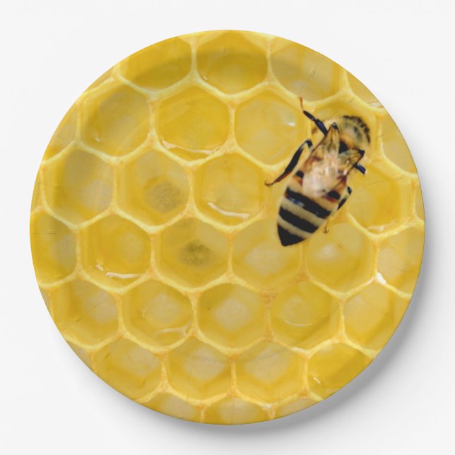 Plato De Papel abeja y abeja (Anverso)
