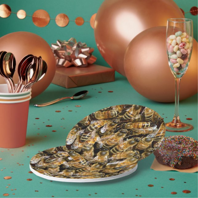 Plato De Papel Abejas (Multi)