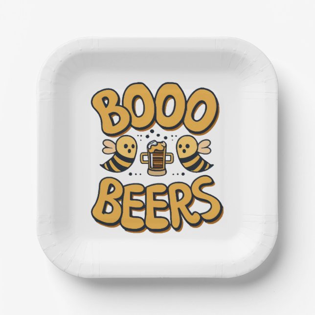 Plato De Papel Abejas Boo (Anverso)