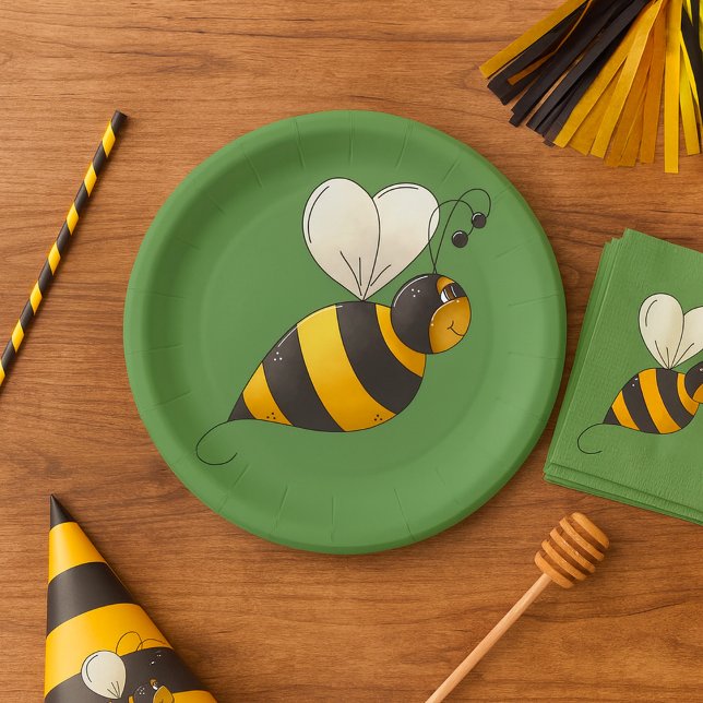 Plato De Papel Abejorro Alado Rollizo (Subido por el creador)