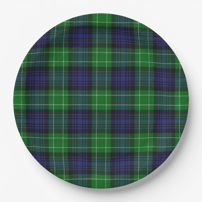 Plato De Papel Abercrombie Tartan  (Anverso)