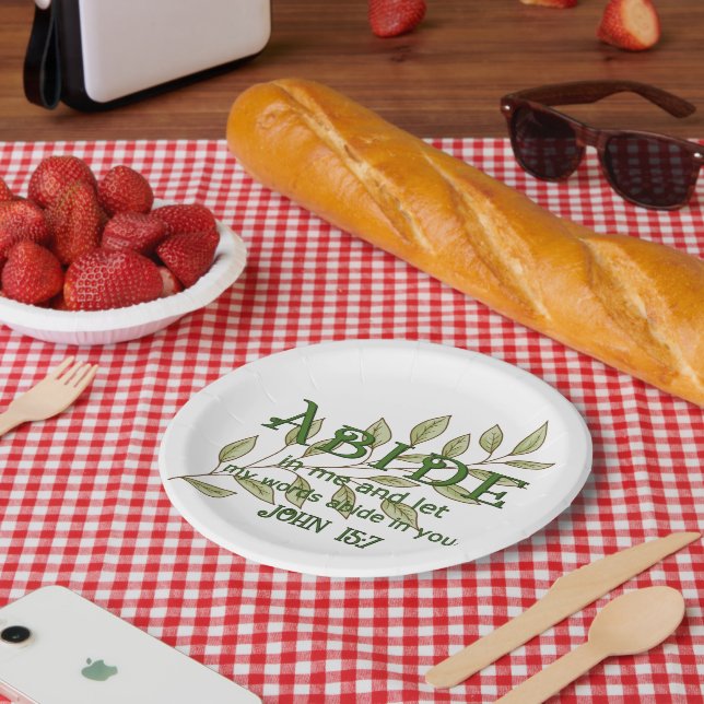Plato De Papel Abide A Mí Christian  (Picnic)