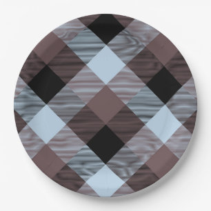 Plato De Papel Abstracción geométrica cuadrada 8