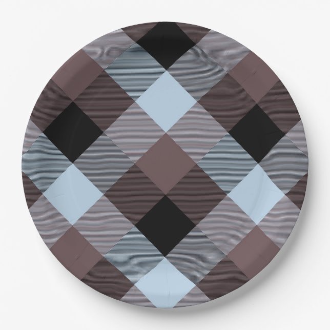 Plato De Papel Abstracción geométrica cuadrada 8 (Anverso)