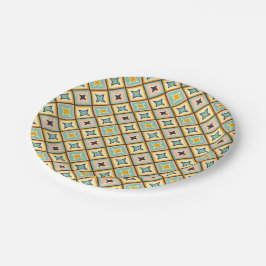 Plato De Papel Abstract geometric pattern with diamond shapes