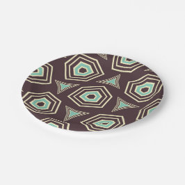 Plato De Papel Abstract geometric pattern with layered pentagons